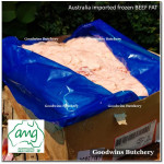 Beef FAT lemak sapi frozen Australia AMG portioned cuts 1.5" 4cm (price/pc 600g)